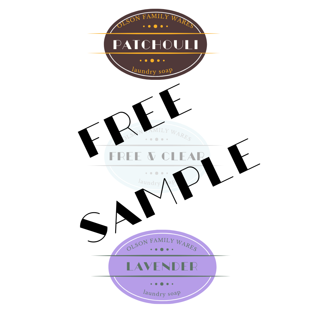 Free Sample Pack (Lavender, Pachouli, Un-Scented. One Per Customer)