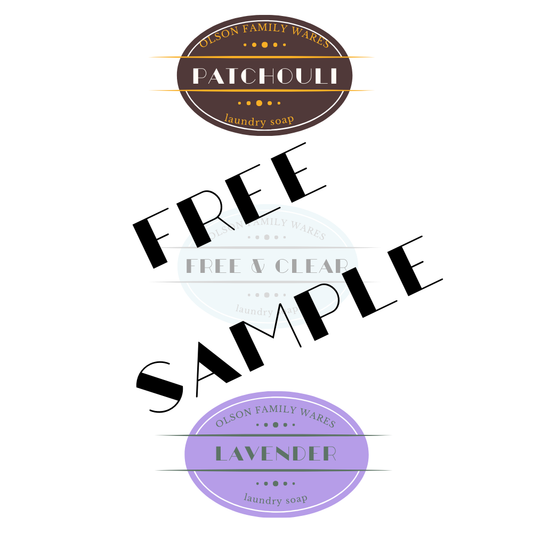 Free Sample Pack (Lavender, Pachouli, Un-Scented.  One Per Customer)
